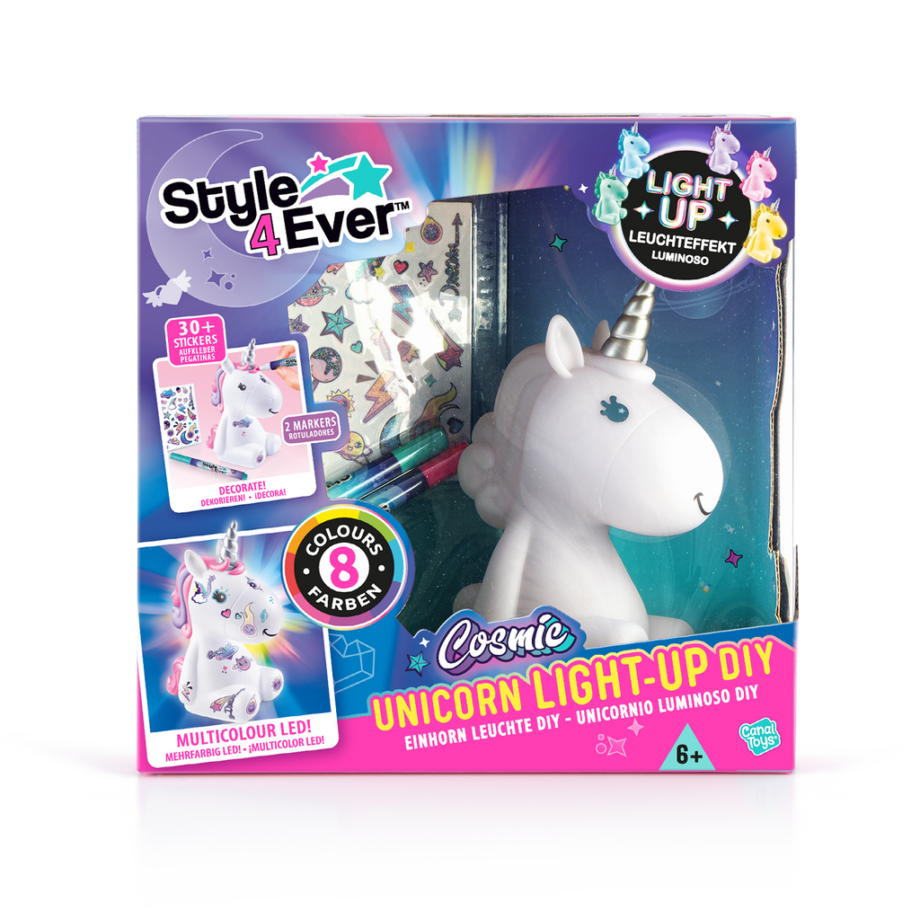 Unicornio DIY Luz Cósmica - Light-up Cosmic Unicorn DIY Collector - Style 4 Ever - OFG268 - CanalToys