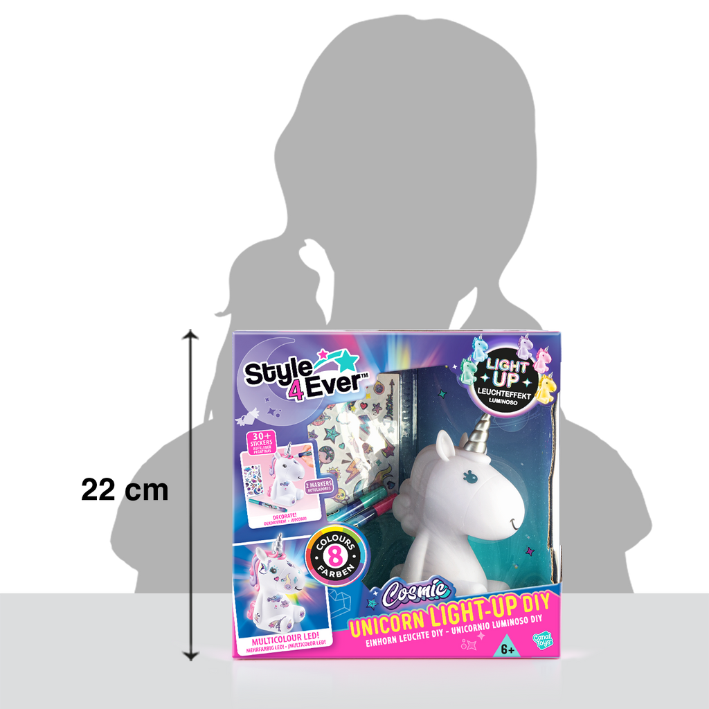 Unicornio DIY Luz Cósmica - Light-up Cosmic Unicorn DIY Collector - Style 4 Ever - OFG268 - CanalToys